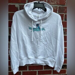 NWOT Disney Parks Surfing Stitch Hoodie Pullover Sweatshirt White Size Large B-4